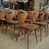 Baumann 1950s curved beech mid-century chair