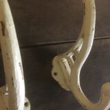 White cast iron wall hooks