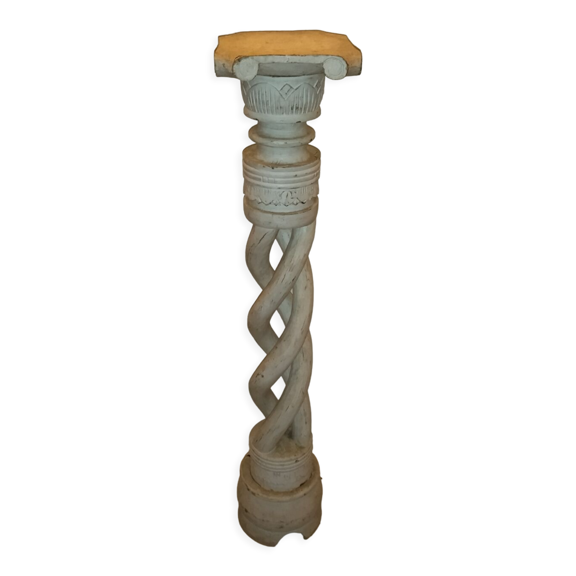 Carved wooden column