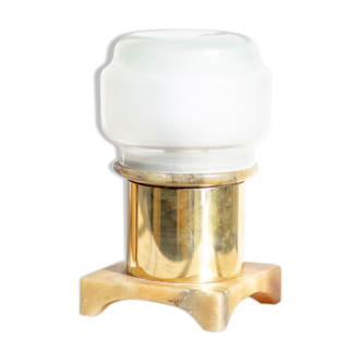 Art deco table lamp in brass and marble