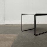 Postmodern perforated metal nesting side tables from Ikea, 1980s, set of 2.