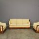Wooden sofa and armchairs by Mobil Girgi, 70s. Set of 3