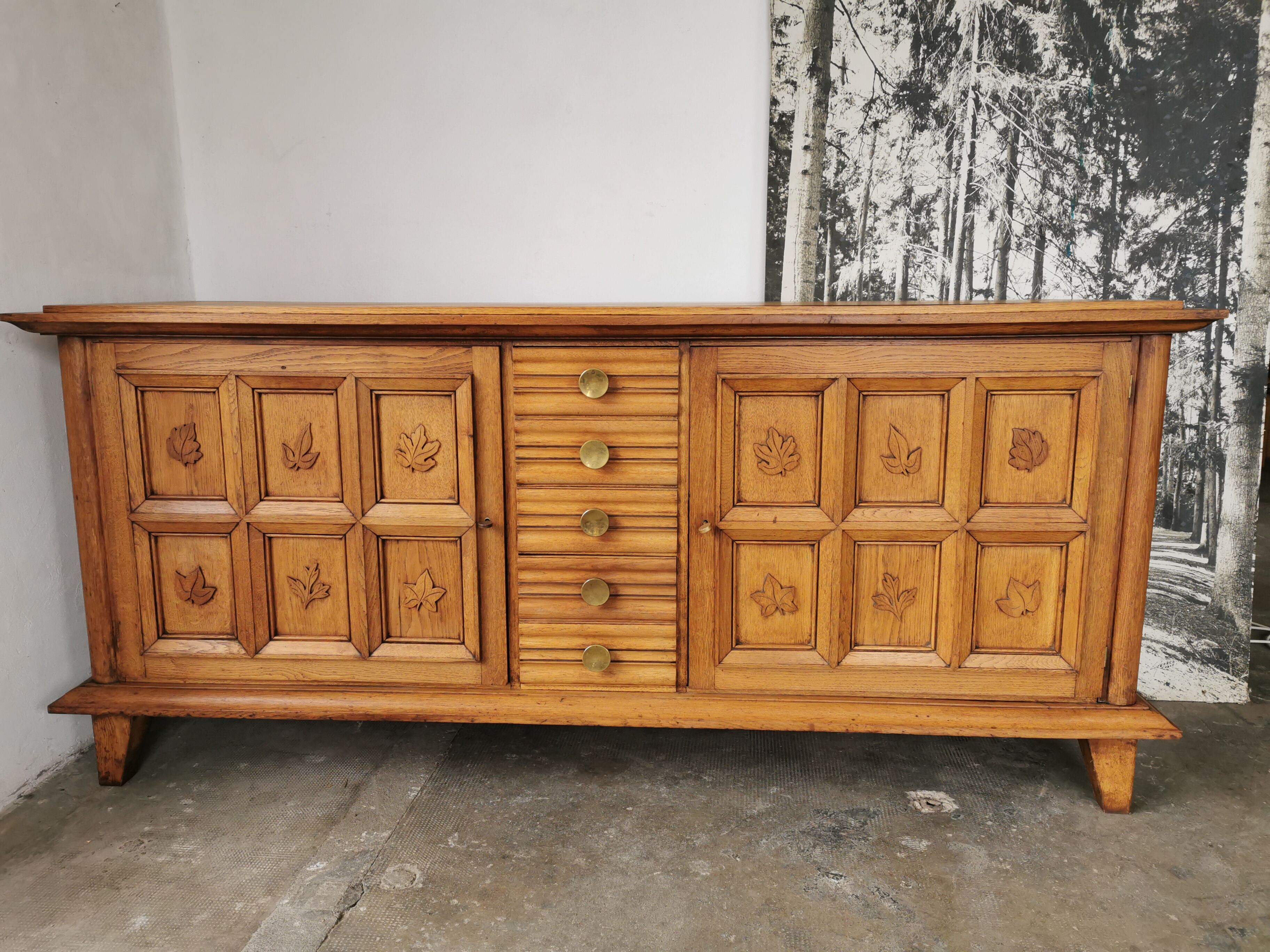 Solid oak sideboard from the 40s