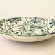 Large ceramic fruit cup with blue peacock