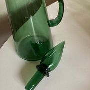 Carafe XXL in Empoli glass Italian work 1960