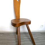 Massive, brutalist wooden tripod Chair