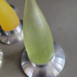 6 vintage horn coat hooks in resin and aluminium