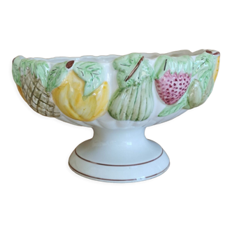 Coupe porcelaine barbotine