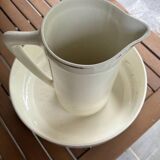 Salad bowl/old bowl with its pitcher - old opaque toilet service from Luneville