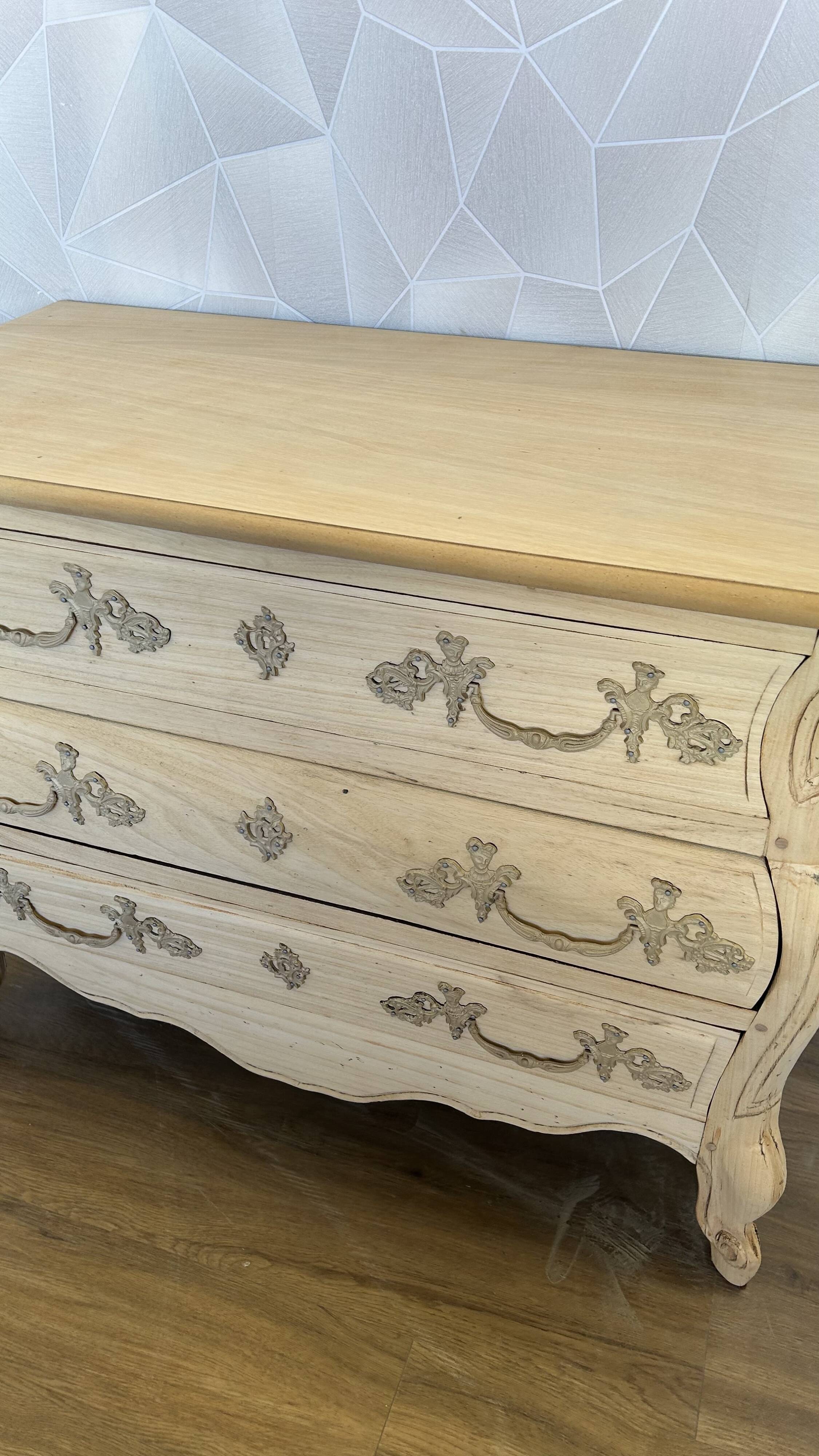 Antique Louis XV chest of drawers, airbrushed