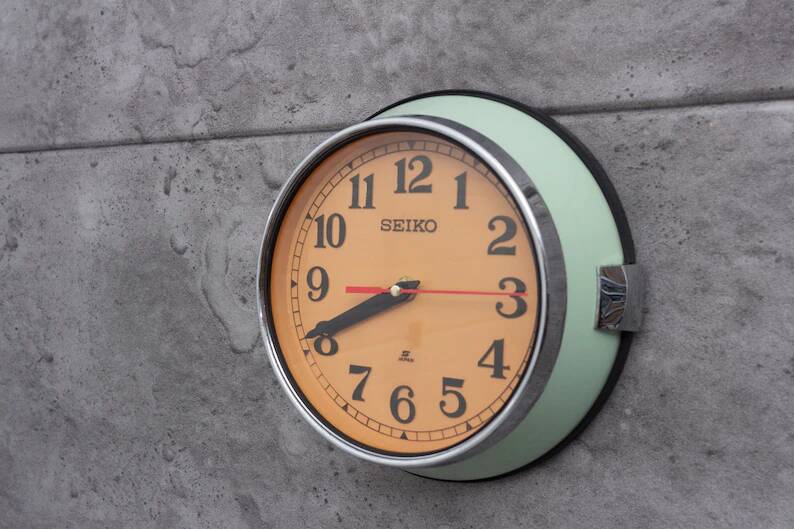 Vintage Seiko wall clock made in Japan