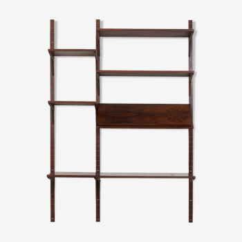 Danish rosewood wall unit with a desk and display shelf