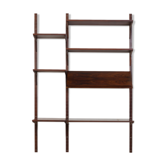Danish rosewood wall unit with a desk and display shelf