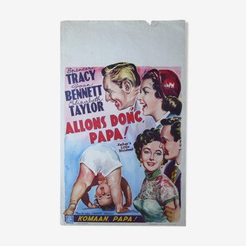 Affiche cinéma originale "Allons donc, papa !" Vincente Minnelli 1951