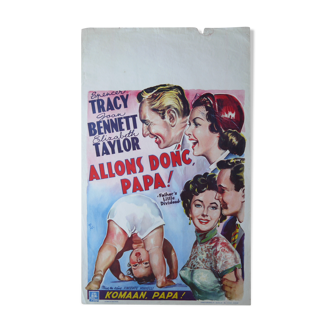 Affiche cinéma originale "Allons donc, papa !" Vincente Minnelli 1951