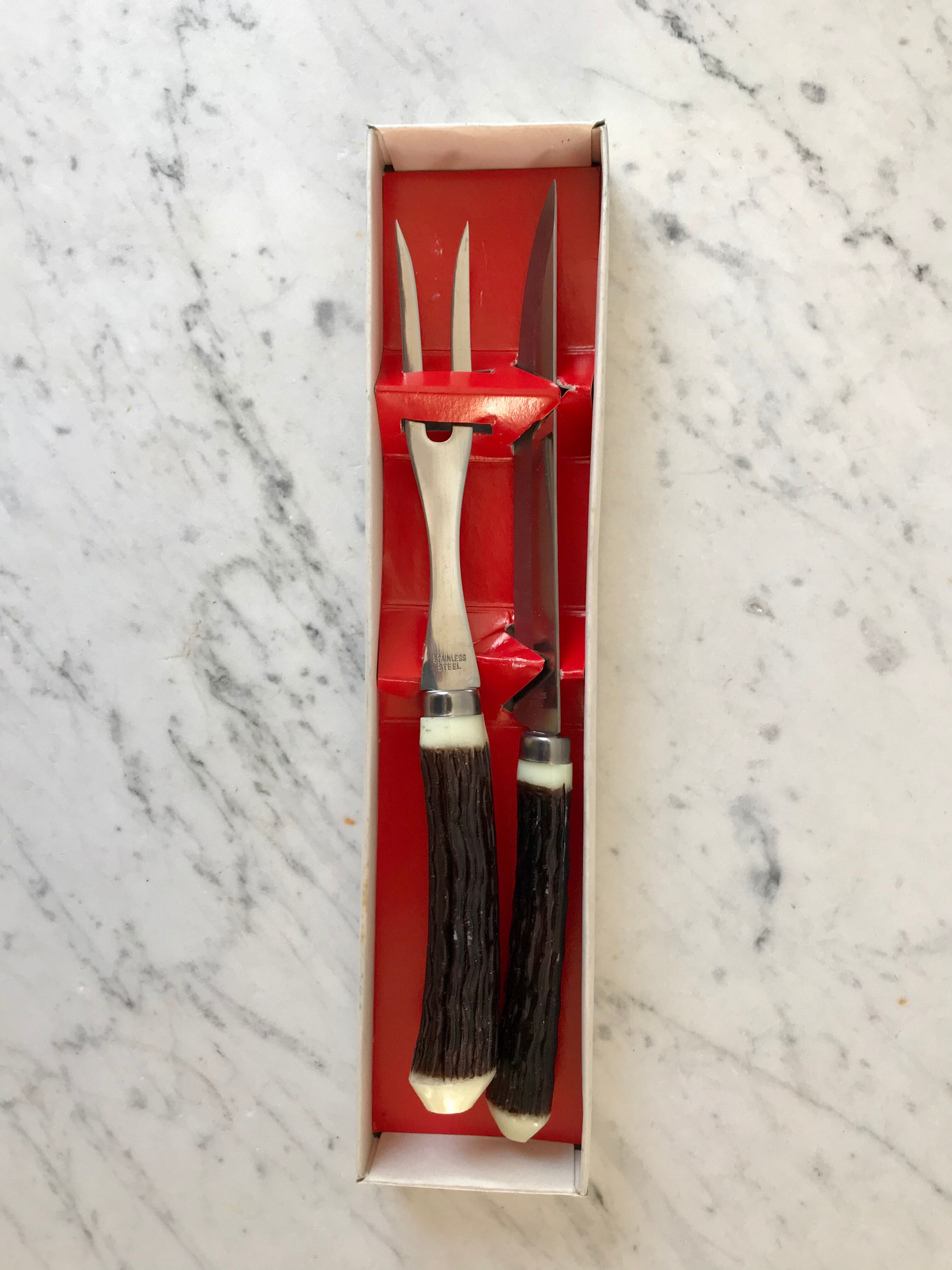 Duo of meat cutlery 70s