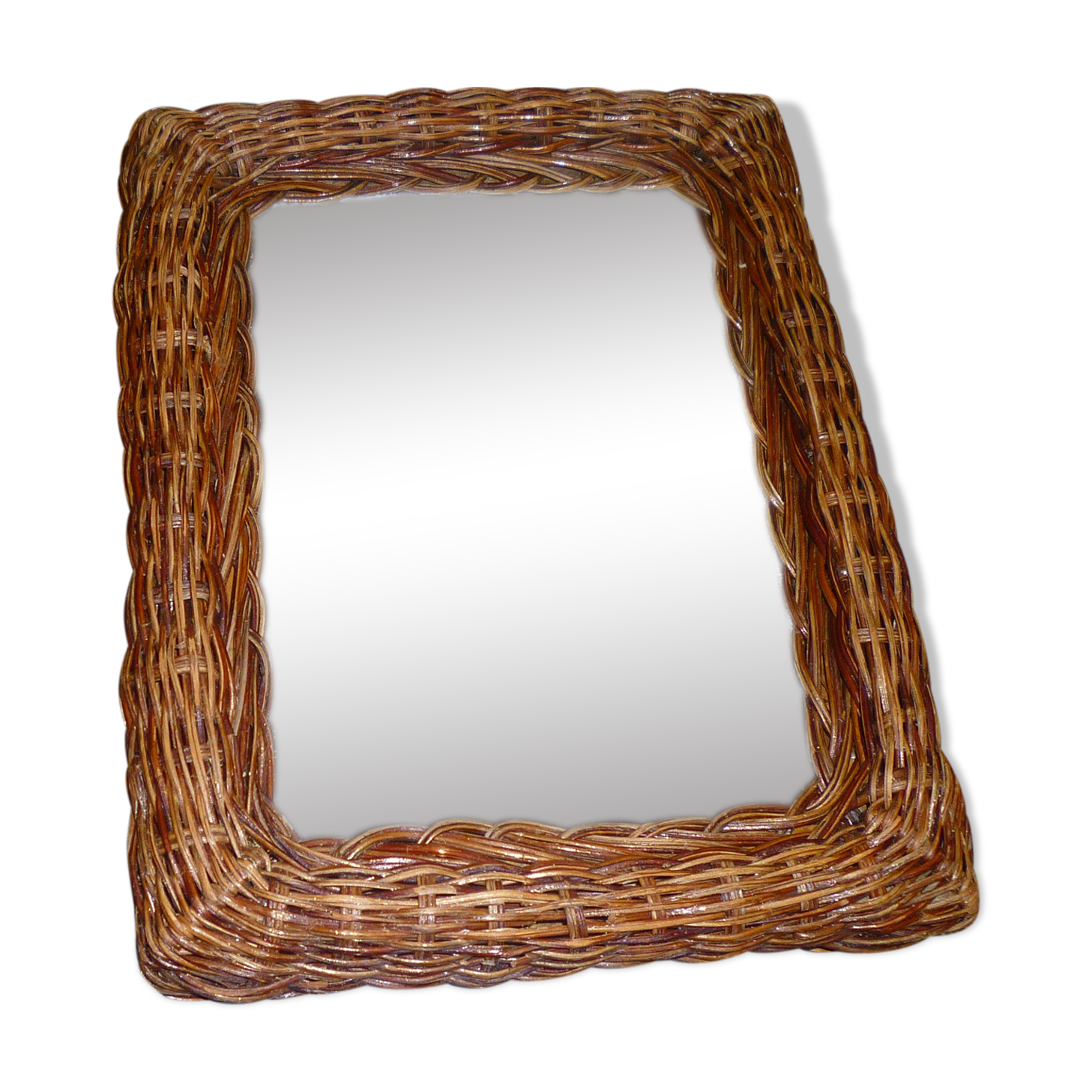 Wicker mirror 17x22cm