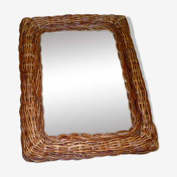 Wicker mirror 17x22cm