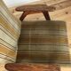 Fauteuil scandinave pieds compas en bois