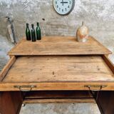 Old cabinet, workbench, kitchen island counter on casters