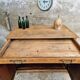 Old cabinet, workbench, kitchen island counter on casters