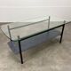 1950s coffee table in metal and glass