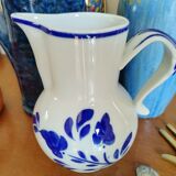 White and blue pitcher