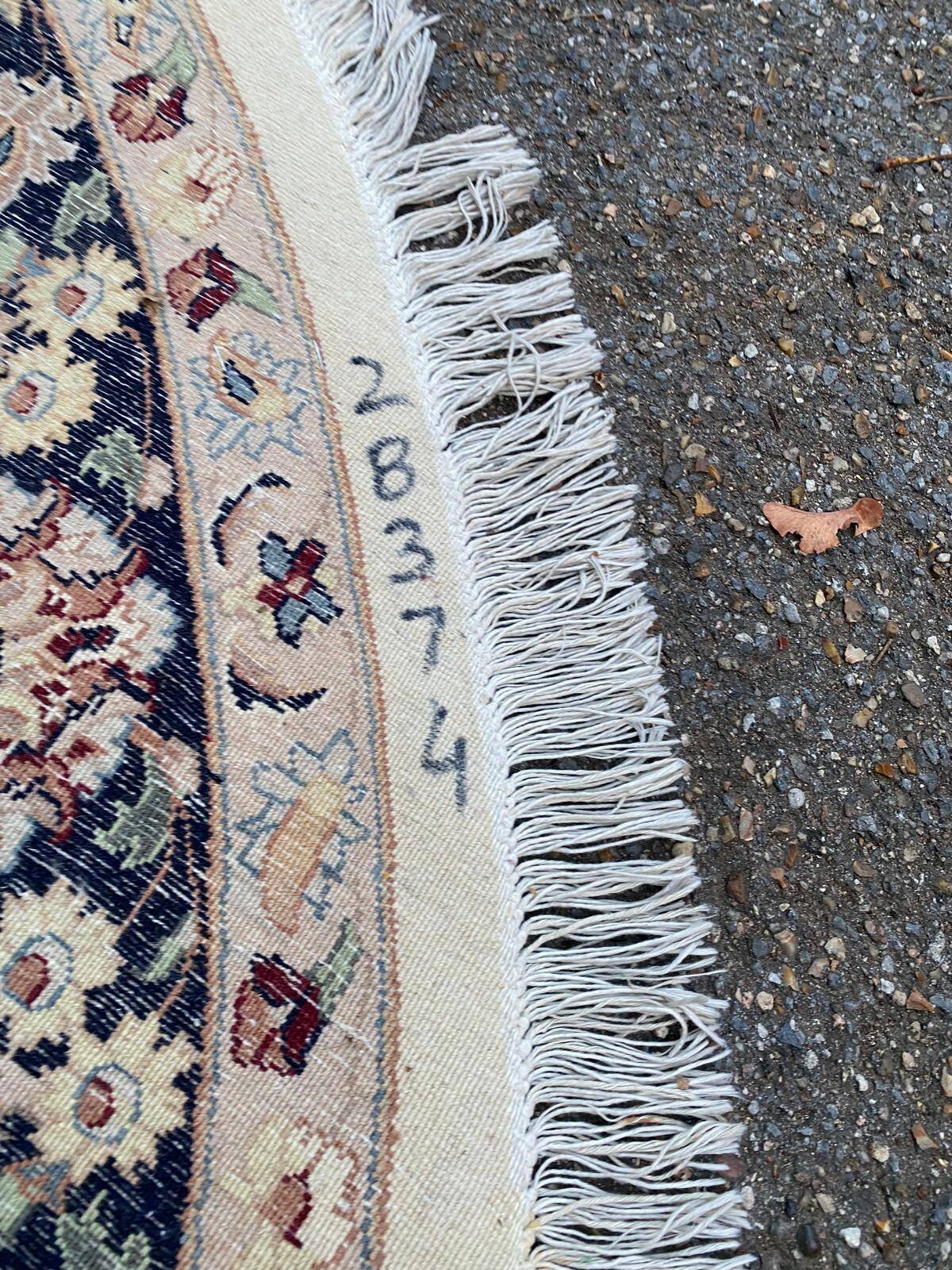 Handmade round wool Persian rug 185cm