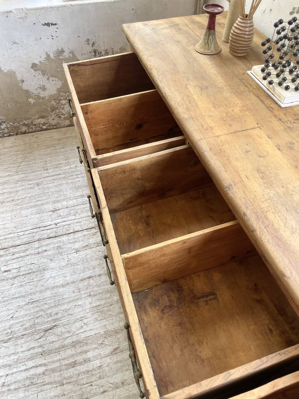 XXL walnut silk loom furniture from the 50s