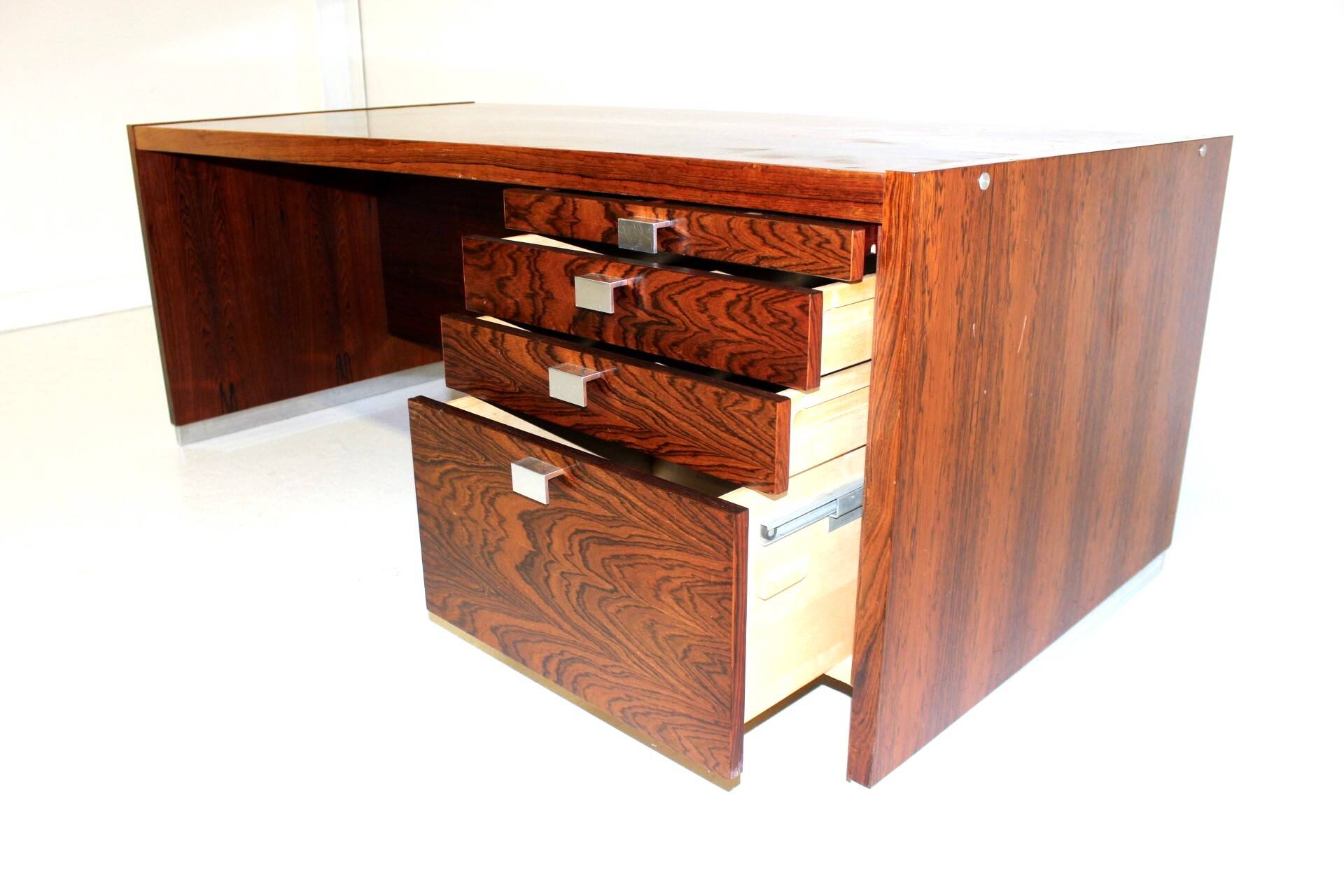 Rosewood desk, Isku, Finland, 1960