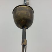 Woven brass wire hanging lamp , 1950s