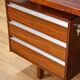 Freestanding Dutch writing desk in rosewood by Kho Liang Ie for Fristho 60s