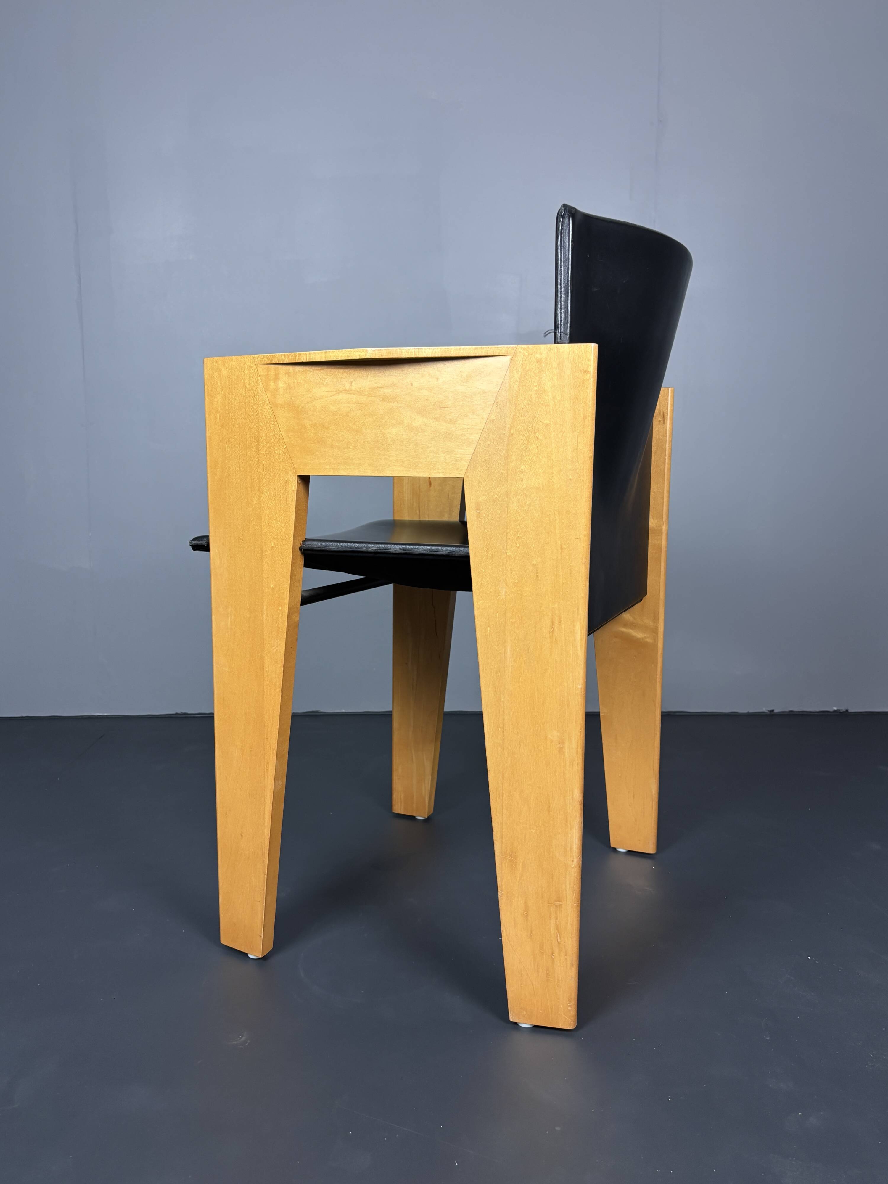 set 6 Modernist dining chairs by Arnold Merckx for Arco, Dutch design 1980s