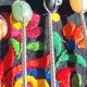 Lot of 6 vintage teaspoons with stones.