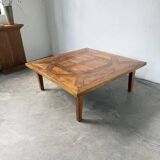 1940s inlaid oak coffee table