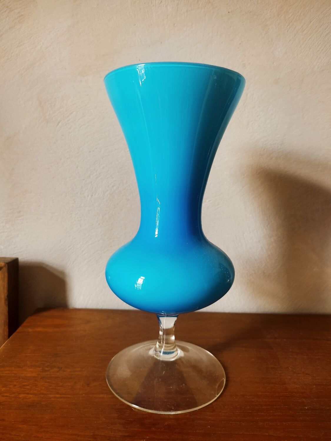 Blue opaline vase