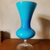 Blue opaline vase