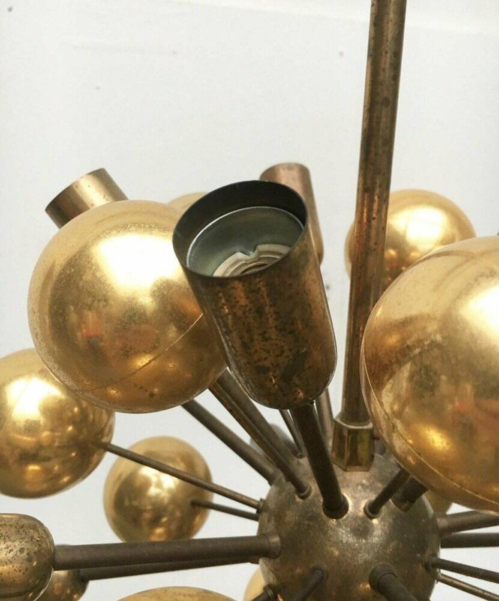 Atomic Brass Ceiling Suspension by Dorothee Becker for Cosack, 1970s.