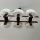 Teak chandelier and vintage design wall lamp 60 years