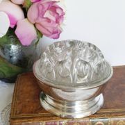 Pewter and crystal flower pick, "Les Etains du Manoir"