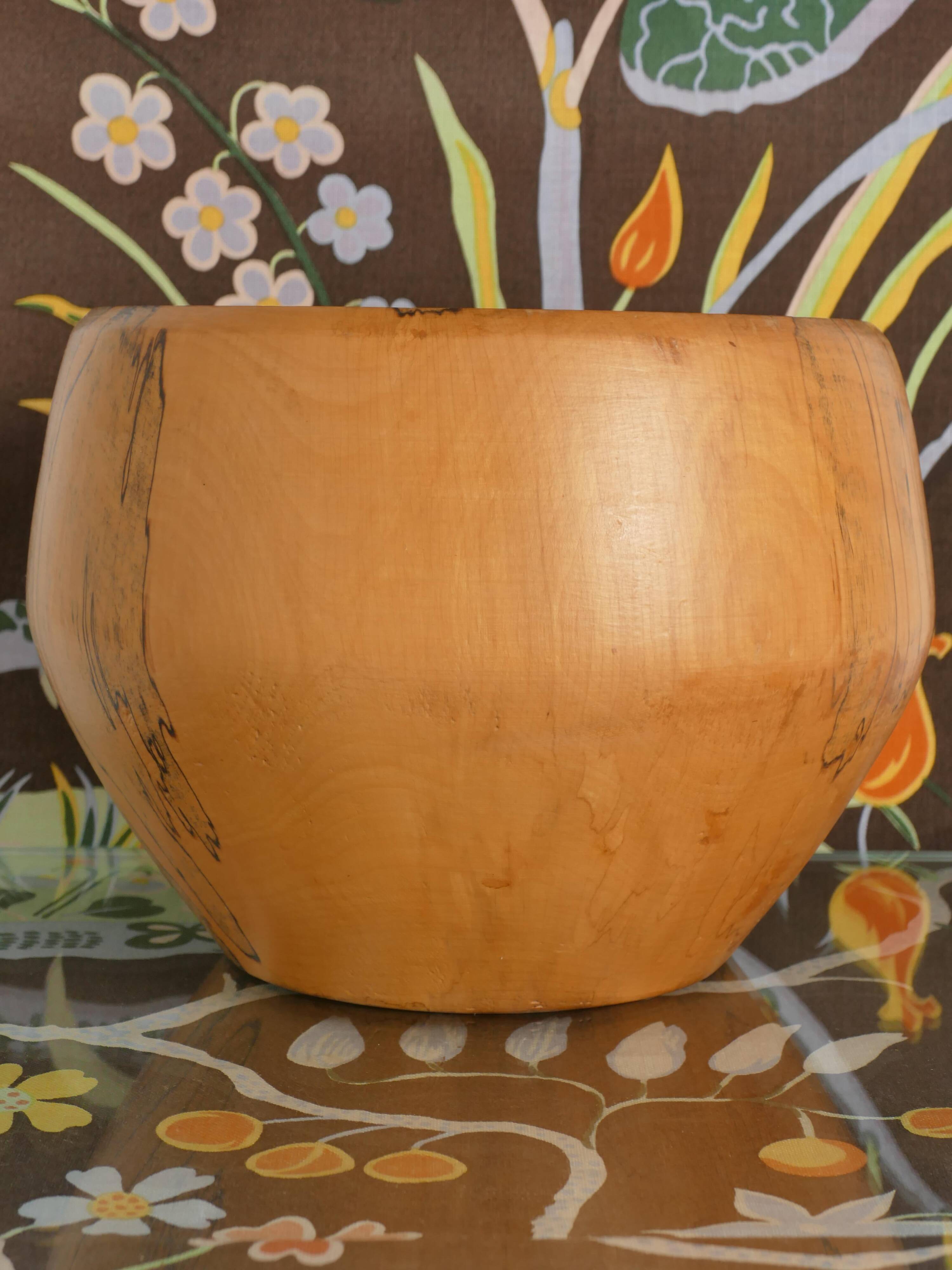 Mid-century Modern Hand-carved Wood Bowl, James Eriksson, Tasserud Sweden 1970s