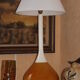 Orange 1960-70 vintage opaline drop lamp