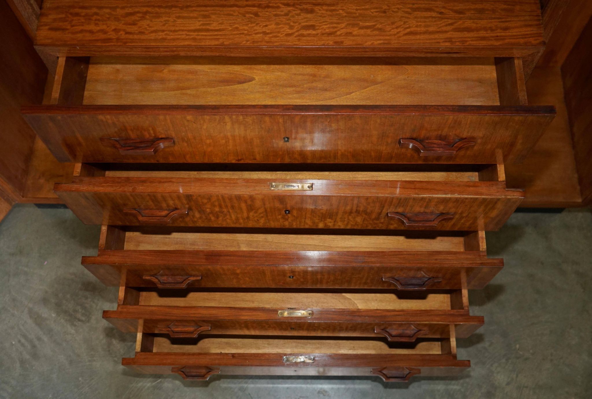 Art Deco Double Wardrobe Chest of Drawers 1920