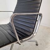 Model EA 124 + 125 Vitra Lounge Chair and Ottoman by Charles & Ray Eames