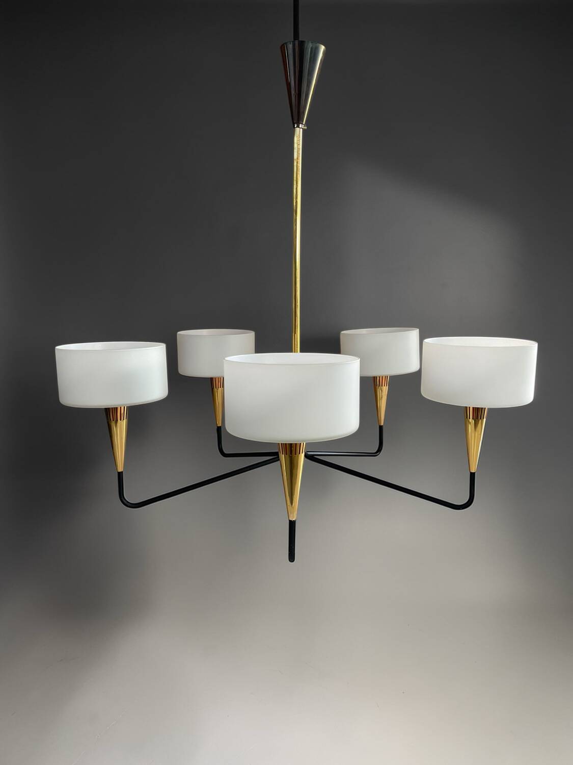 Chandelier 5 lights 1960