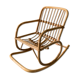 rocking-chair en rotin - enfant