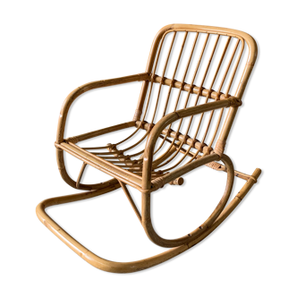 Rocking-chair en rotin enfant