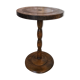 Turned wood side table