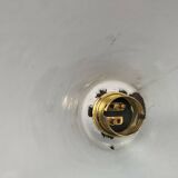 2 enameled sheet metal cone pendants