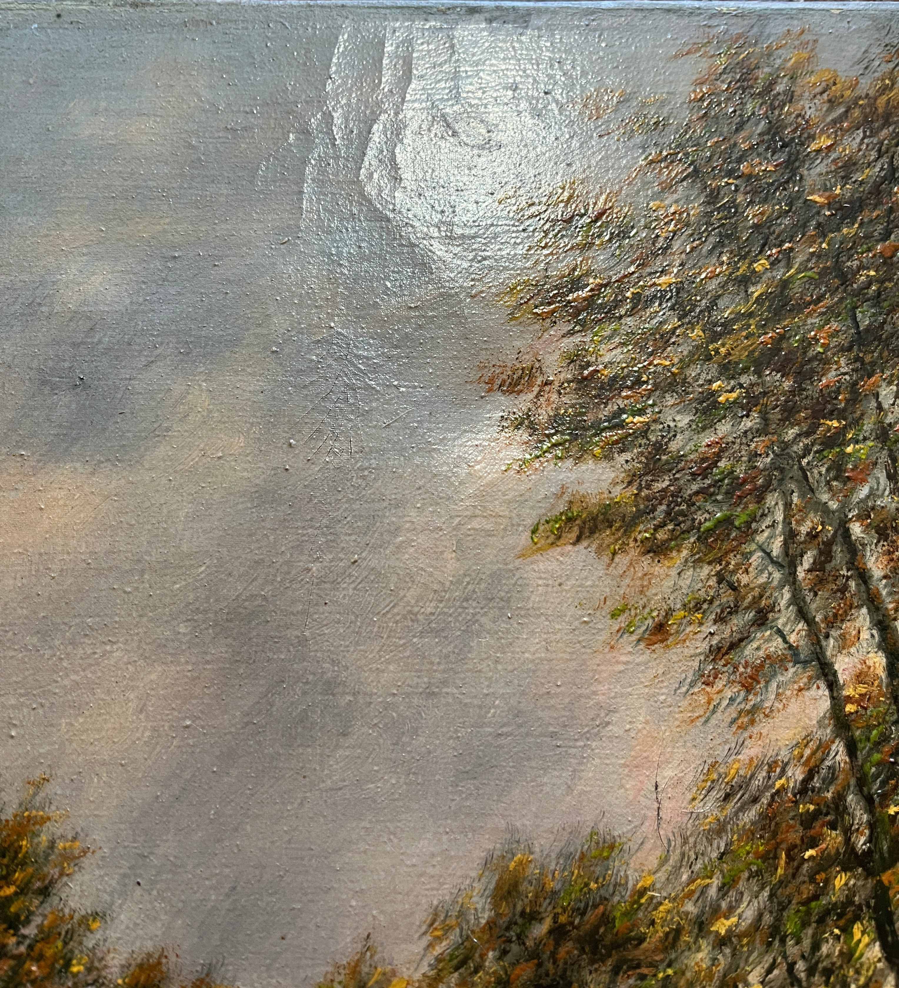 Painting HST "Landscape with Sheep" signed by Lucien Michon (born in 1887)